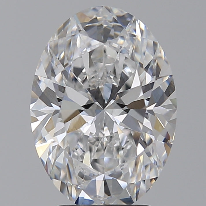 3.51 Carat Oval Lab Diamond with  Cut Diamond in 14KT  view 1
