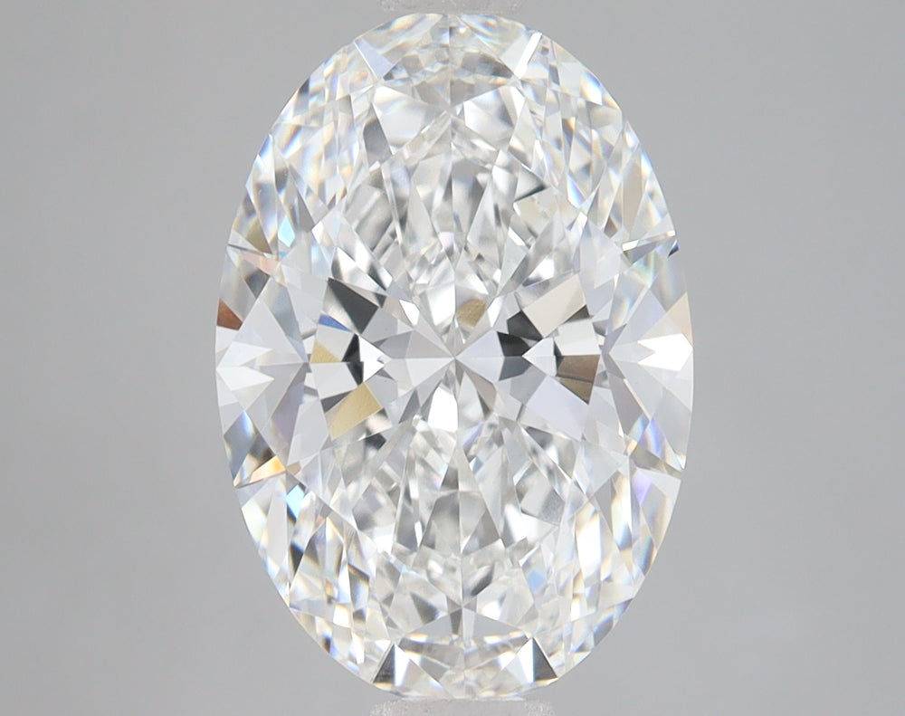 3.73 Carat Oval Lab Diamond with  Cut Diamond in 14KT  view 1
