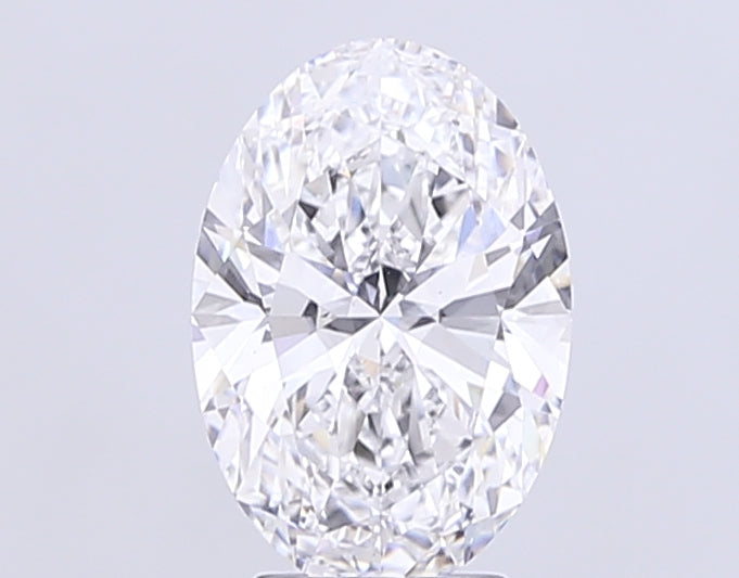 4.0 Carat Oval Lab Diamond with  Cut Diamond in 14KT  view 1
