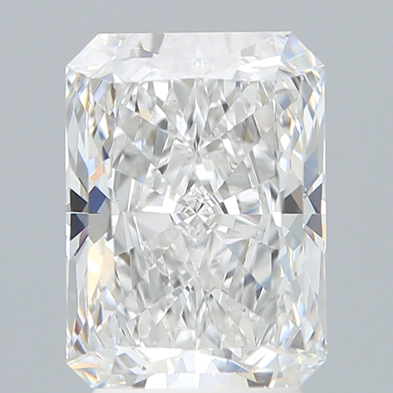 3.12 Carat Radiant Lab Diamond with  Cut Diamond in 14KT  view 1
