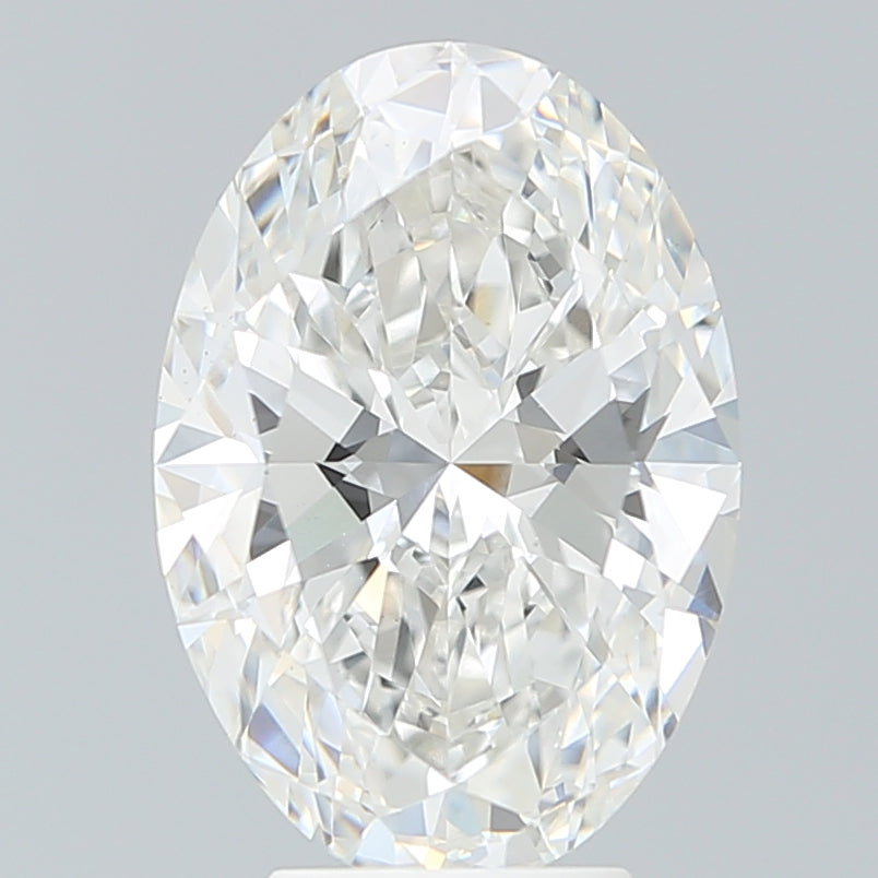 4.91 Carat Oval Lab Diamond with  Cut Diamond in 14KT  view 1
