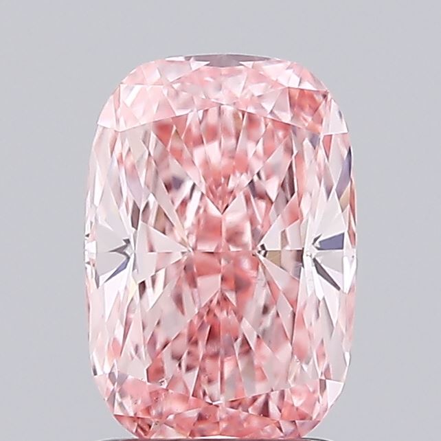 1.53 Carat Cushion Lab Diamond with  Cut Diamond in 14KT  view 1
