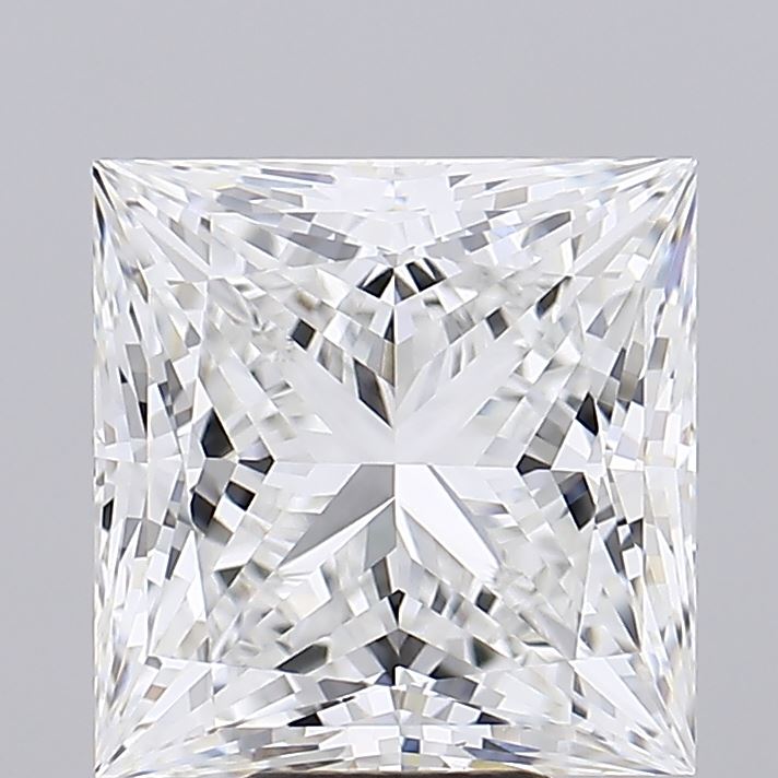 8.57 Carat Princess Lab Diamond with  Cut Diamond in 14KT  view 1
