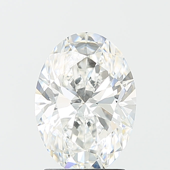 2.21 Carat Oval Lab Diamond with  Cut Diamond in 14KT  view 1
