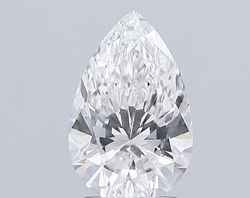 2.52 Carat Pear Lab Diamond with  Cut Diamond in 14KT  view 1
