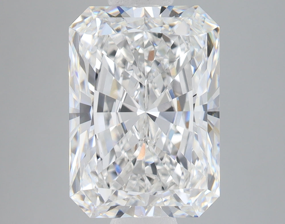 5.05 Carat Radiant Lab Diamond with  Cut Diamond in 14KT  view 1
