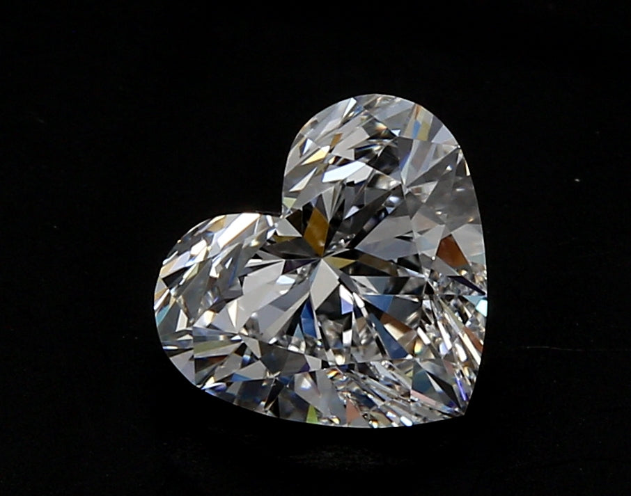 4.83 Carat Heart Lab Diamond with  Cut Diamond in 14KT  view 1
