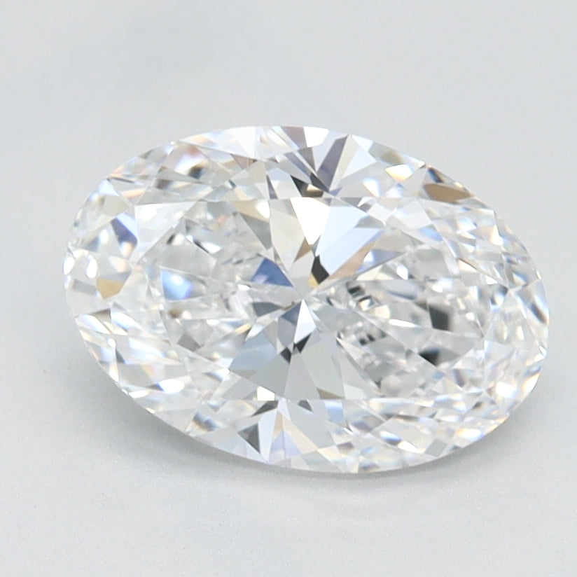 1.17 Carat Oval Lab Diamond with  Cut Diamond in 14KT  view 1
