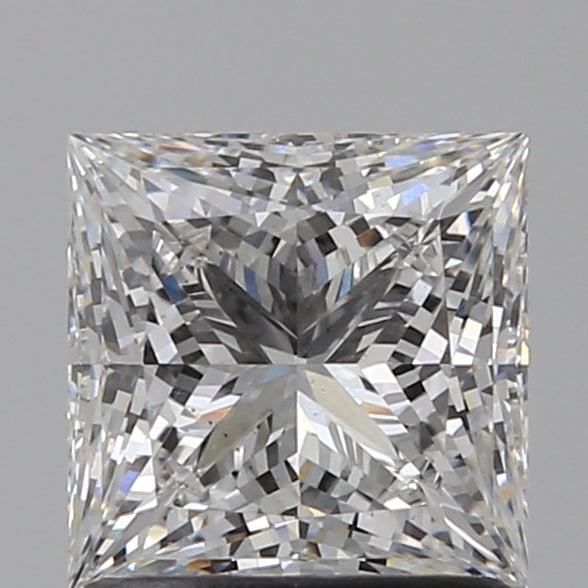 1.29 Carat Princess Lab Diamond with  Cut Diamond in 14KT  view 1
