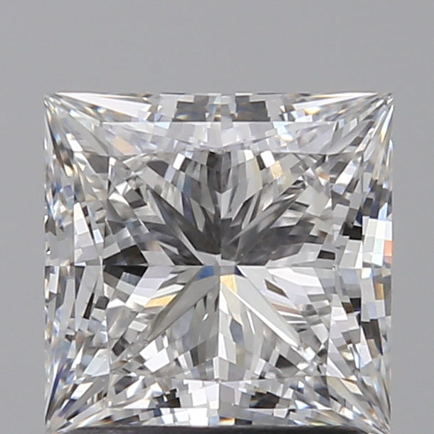 1.5 Carat Princess Lab Diamond with  Cut Diamond in 14KT  view 1
