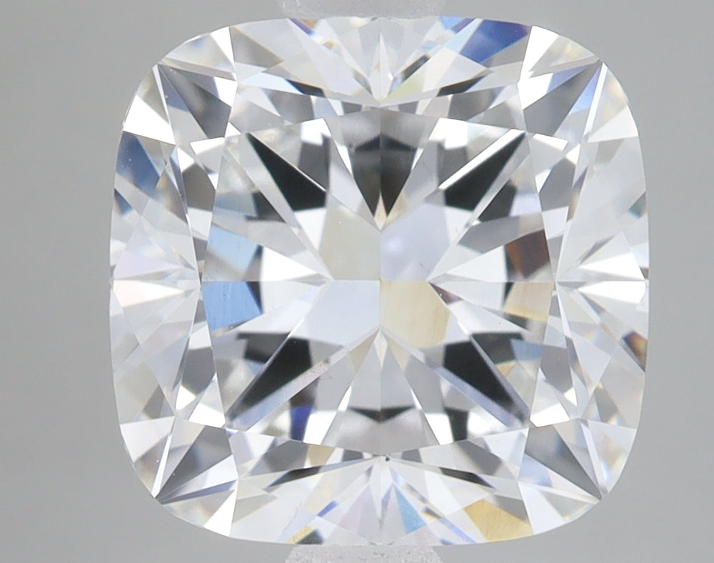 4.04 Carat Cushion Lab Diamond with  Cut Diamond in 14KT  view 1
