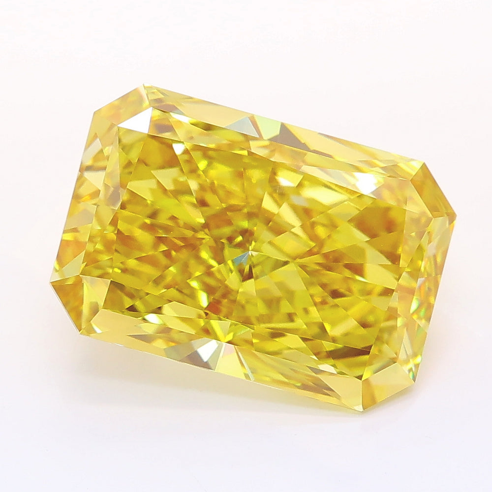 6.5 Carat Radiant Lab Diamond with  Cut Diamond in 14KT  view 1
