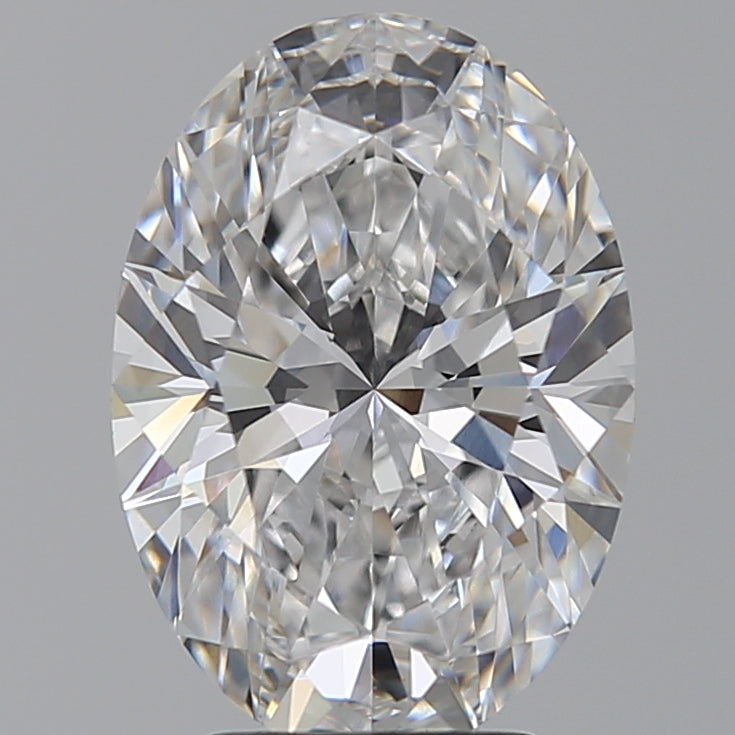 3.58 Carat Oval Lab Diamond with  Cut Diamond in 14KT  view 1
