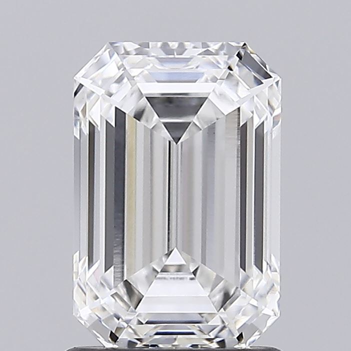 3.1 Carat Emerald Lab Diamond with  Cut Diamond in 14KT  view 1
