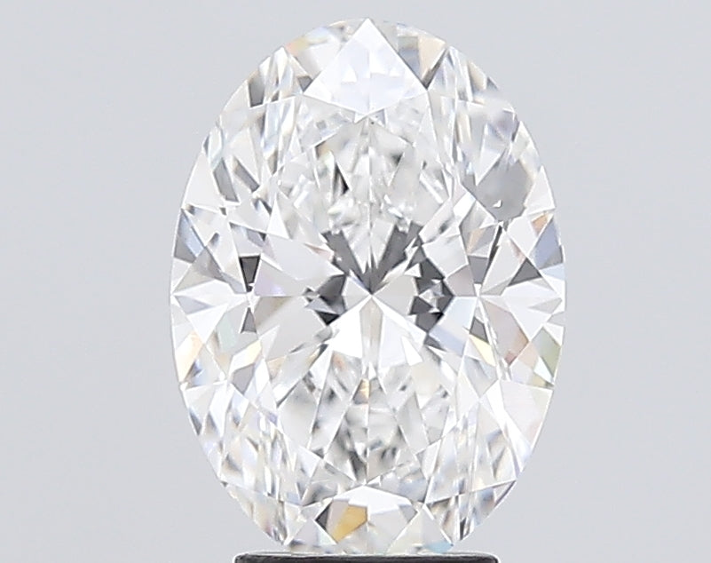 3.01 Carat Oval Lab Diamond with  Cut Diamond in 14KT  view 1
