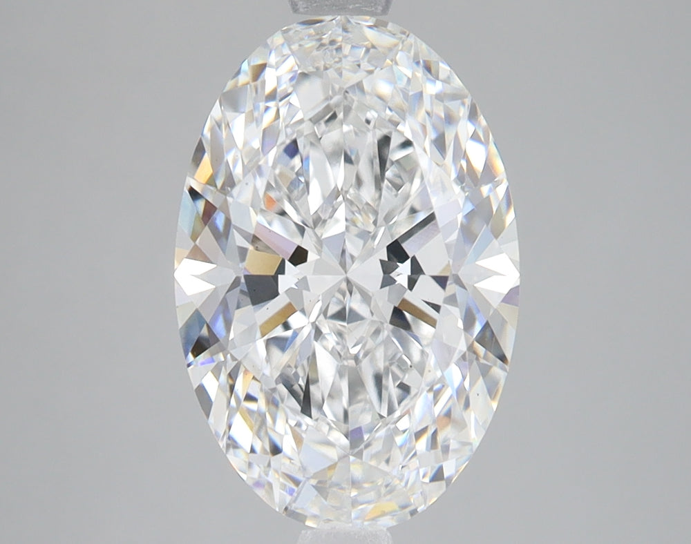 3.54 Carat Oval Lab Diamond with  Cut Diamond in 14KT  view 1
