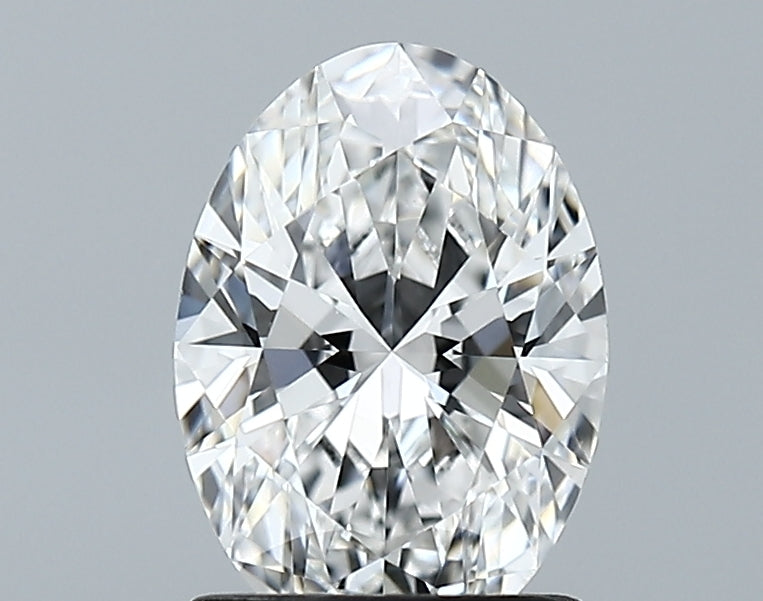 1.44 Carat Oval Lab Diamond with  Cut Diamond in 14KT  view 1
