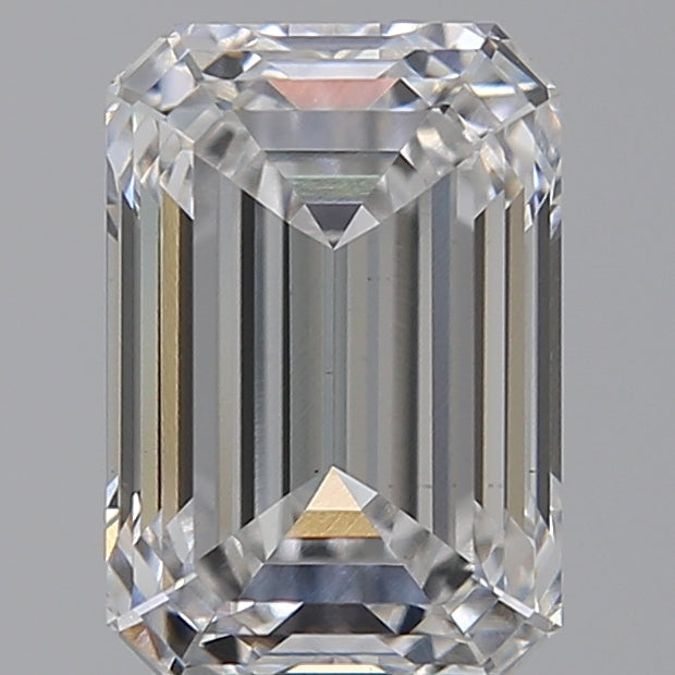 3.03 Carat Emerald Lab Diamond with  Cut Diamond in 14KT  view 1
