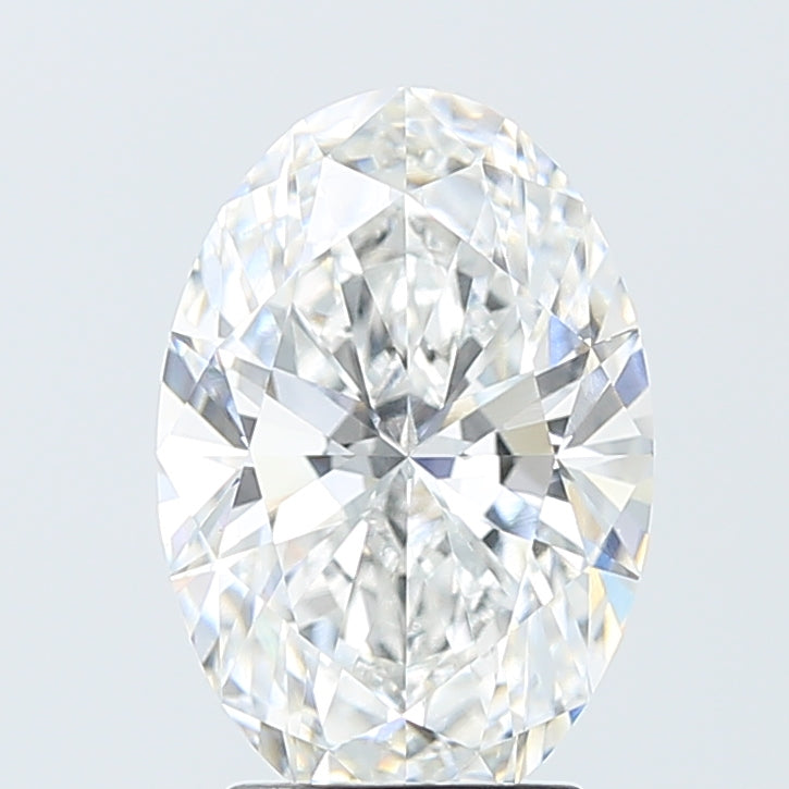3.07 Carat Oval Lab Diamond with  Cut Diamond in 14KT  view 1
