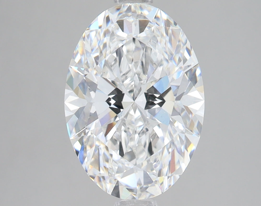 2.89 Carat Oval Lab Diamond with  Cut Diamond in 14KT  view 1
