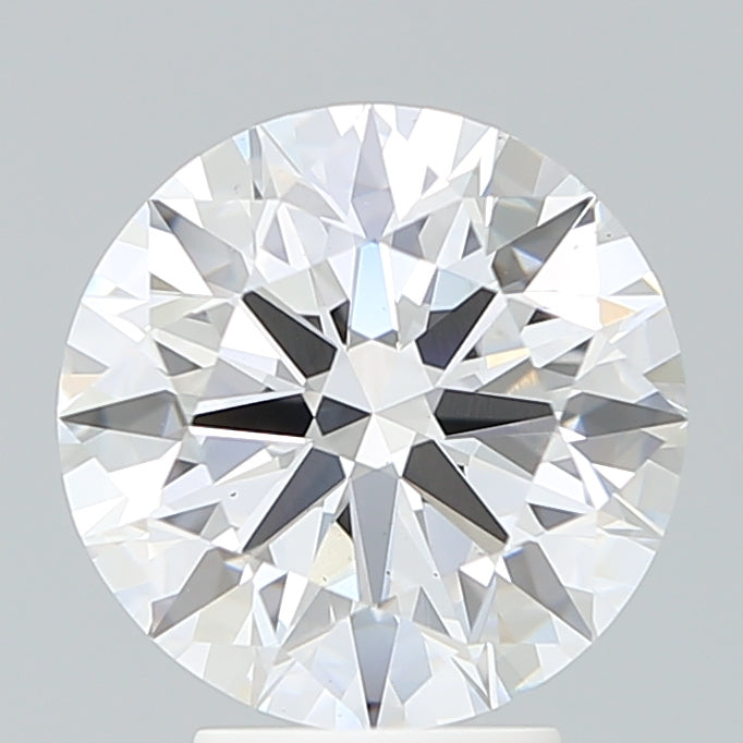 4.16 Carat Round Lab Diamond with  Cut Diamond in 14KT  view 1
