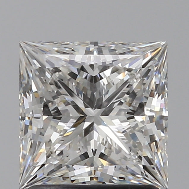 1.57 Carat Princess Lab Diamond with  Cut Diamond in 14KT  view 1
