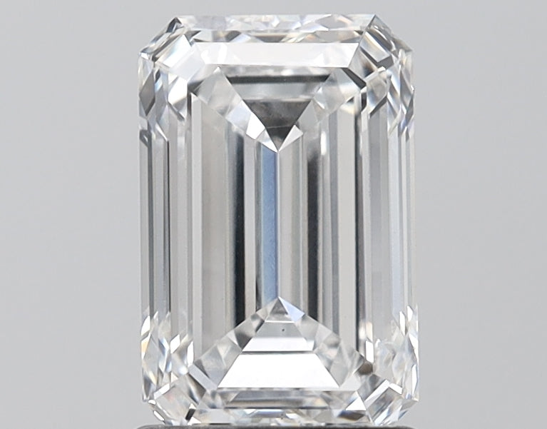 1.84 Carat Emerald Lab Diamond with  Cut Diamond in 14KT  view 1
