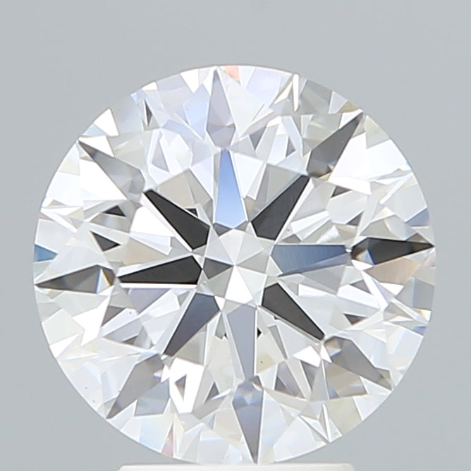 4.09 Carat Round Lab Diamond with  Cut Diamond in 14KT  view 1
