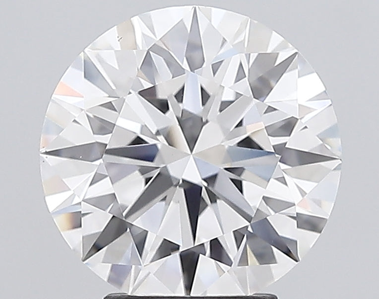 4.07 Carat Round Lab Diamond with  Cut Diamond in 14KT  view 1
