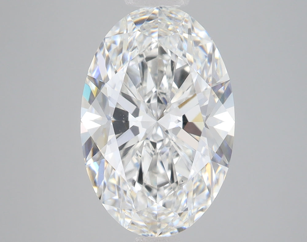 4.02 Carat Oval Lab Diamond with  Cut Diamond in 14KT  view 1
