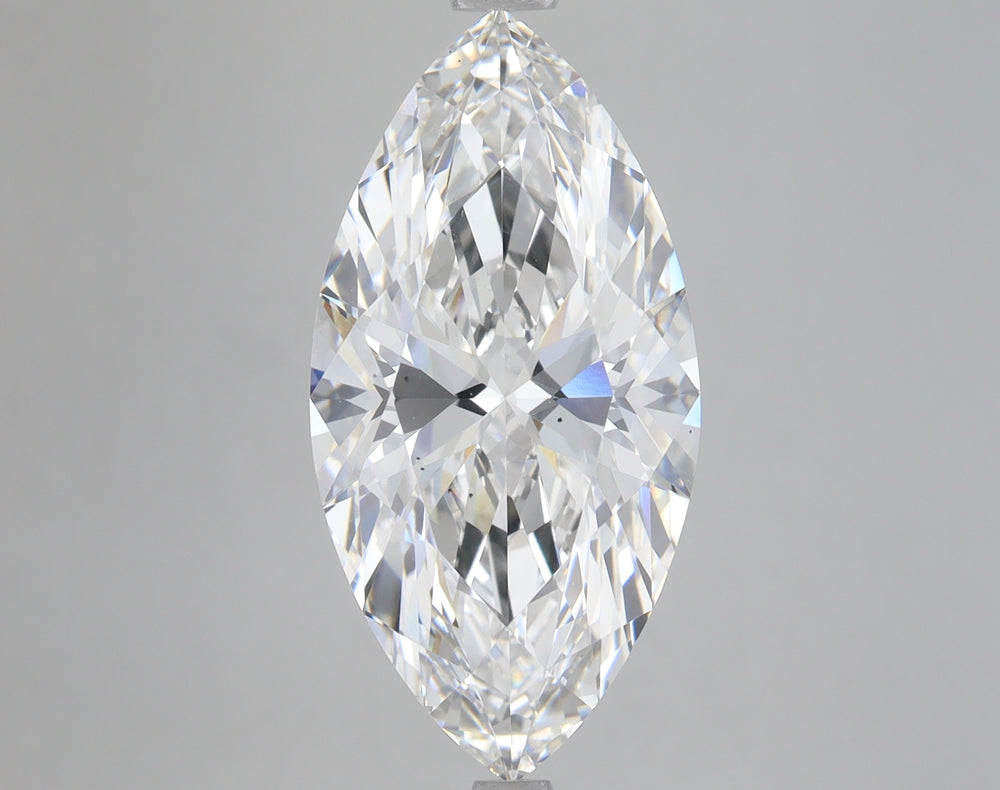 6.08 Carat Marquise Lab Diamond with  Cut Diamond in 14KT  view 1
