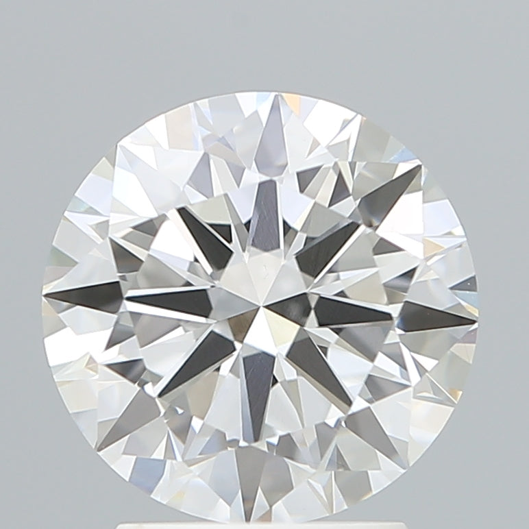 2.6 Carat Round Lab Diamond with  Cut Diamond in 14KT  view 1
