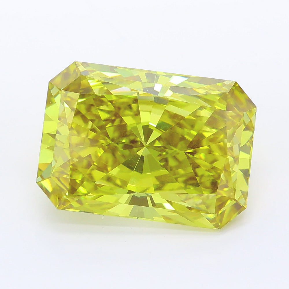 7.02 Carat Radiant Lab Diamond with  Cut Diamond in 14KT  view 1
