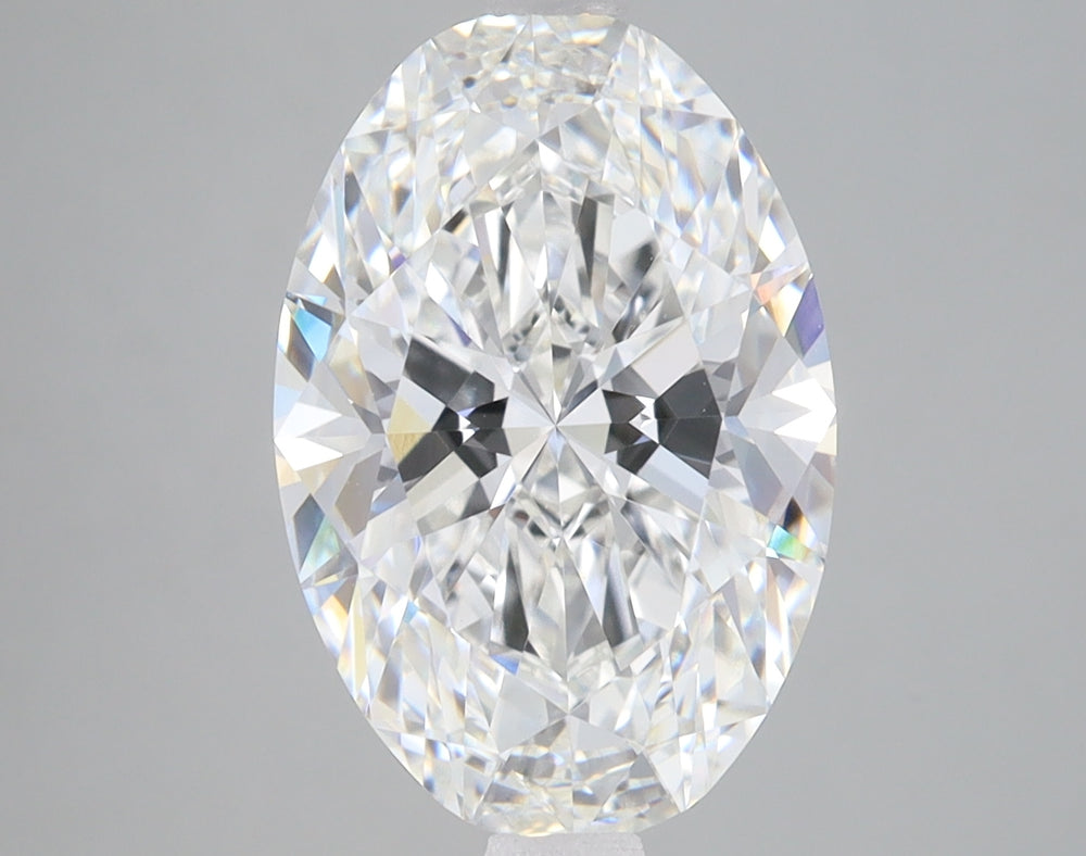 4.07 Carat Oval Lab Diamond with  Cut Diamond in 14KT  view 1

