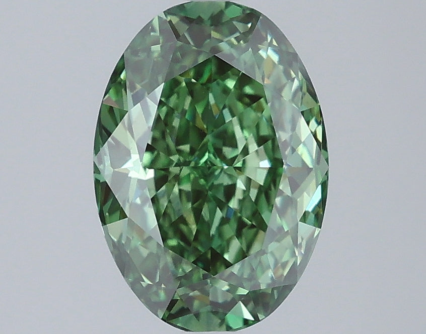 2.19 Carat Oval Lab Diamond with  Cut Diamond in 14KT  view 1
