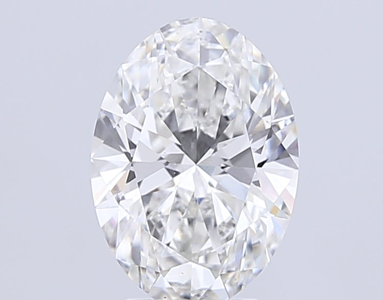 4.21 Carat Oval Lab Diamond with  Cut Diamond in 14KT  view 1
