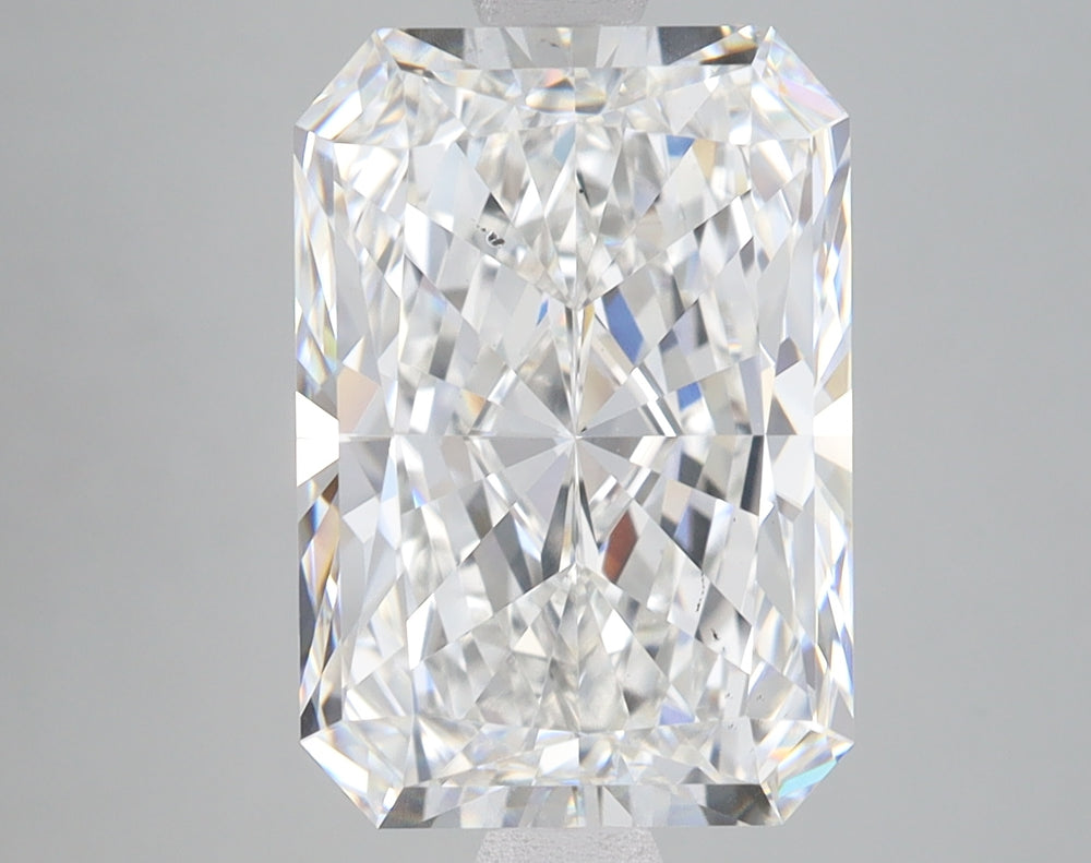 6.0 Carat Radiant Lab Diamond with  Cut Diamond in 14KT  view 1
