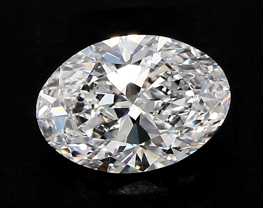 3.5 Carat Oval Lab Diamond with  Cut Diamond in 14KT  view 1
