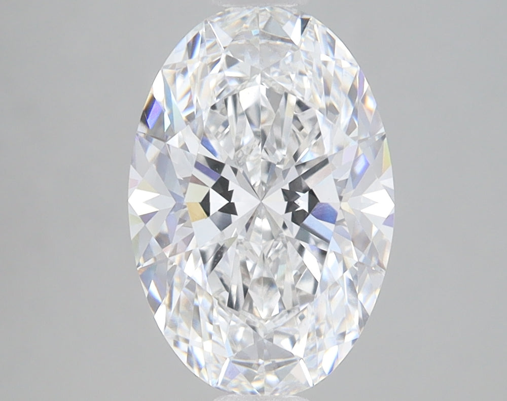 2.46 Carat Oval Lab Diamond with  Cut Diamond in 14KT  view 1
