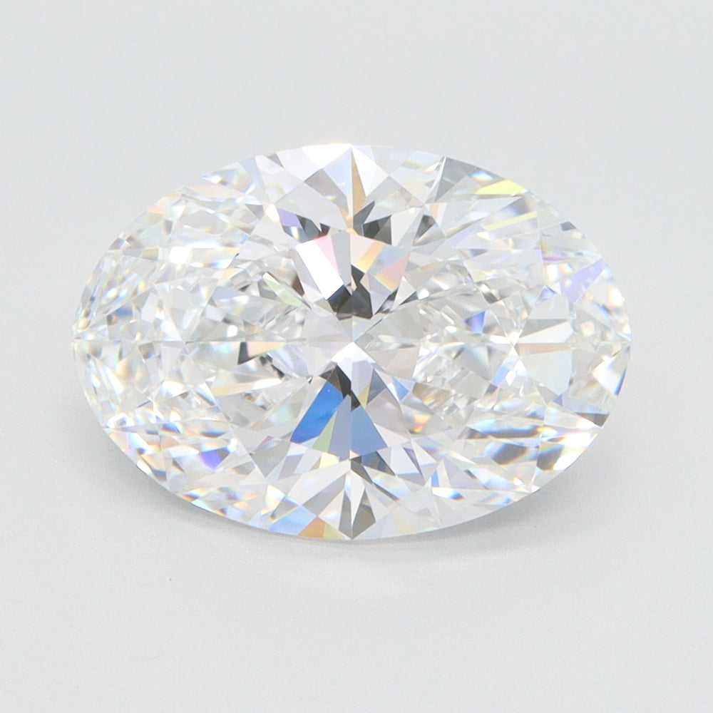 3.36 Carat Oval Lab Diamond with  Cut Diamond in 14KT  view 1
