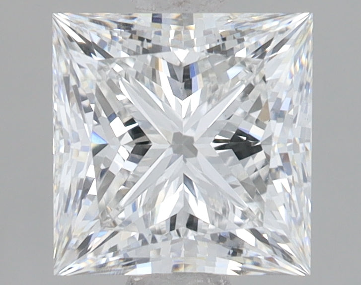 1.5 Carat Princess Lab Diamond with  Cut Diamond in 14KT  view 1

