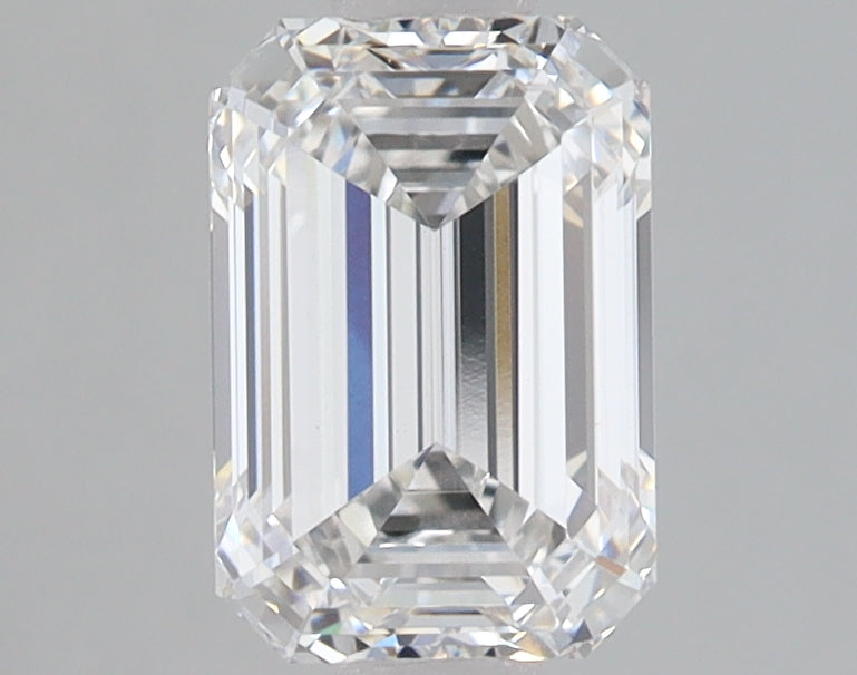 1.59 Carat Emerald Lab Diamond with  Cut Diamond in 14KT  view 1
