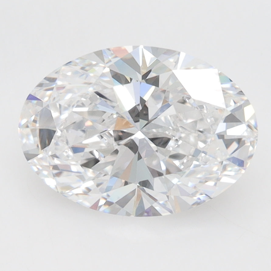 2.53 Carat Oval Lab Diamond with  Cut Diamond in 14KT  view 1
