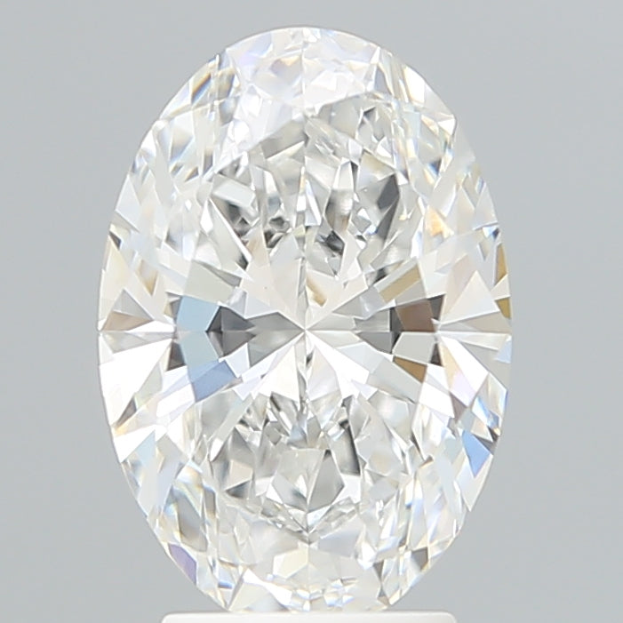 3.32 Carat Oval Lab Diamond with  Cut Diamond in 14KT  view 1
