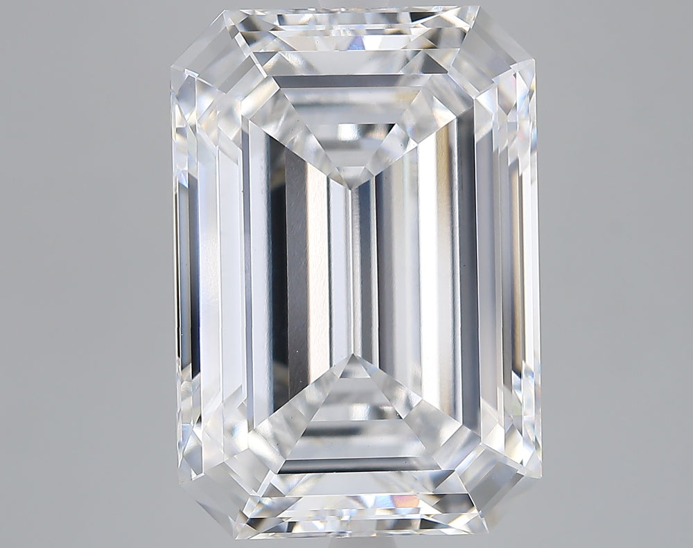 11.77 Carat Emerald Lab Diamond with  Cut Diamond in 14KT  view 1
