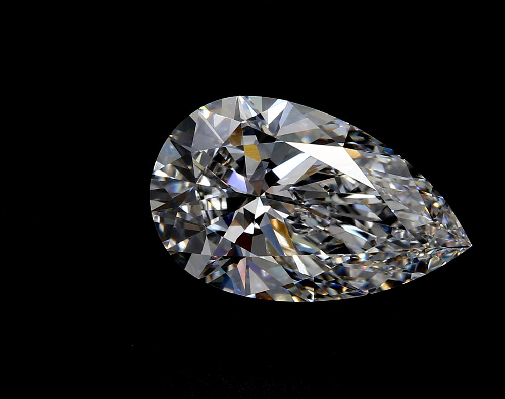 1.5 Carat Pear Lab Diamond with  Cut Diamond in 14KT  view 1
