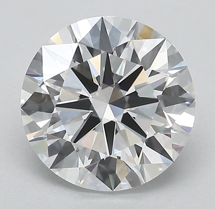 2.22 Carat Round Lab Diamond with  Cut Diamond in 14KT  view 1

