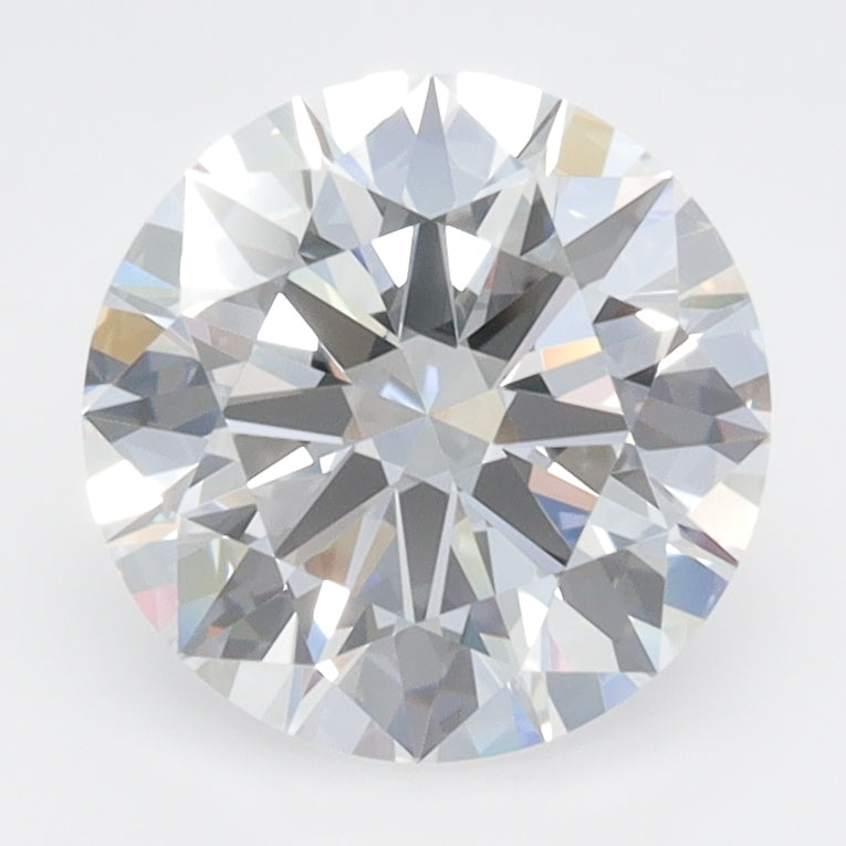 2.26 Carat Round Lab Diamond with  Cut Diamond in 14KT  view 1
