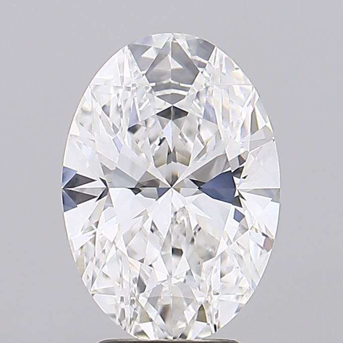 3.48 Carat Oval Lab Diamond with  Cut Diamond in 14KT  view 1
