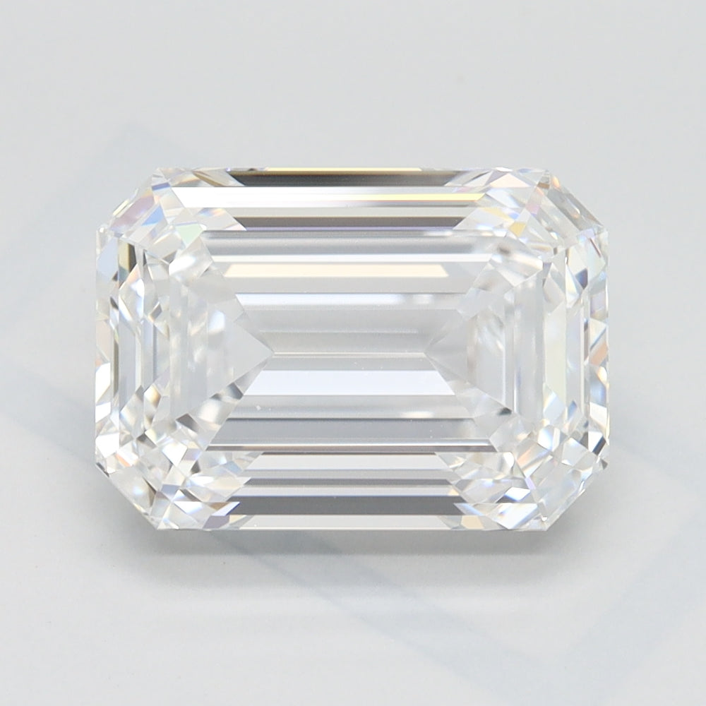 2.89 Carat Emerald Lab Diamond with  Cut Diamond in 14KT  view 1
